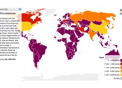 emissioni co2, emissioni co2 mappa interattiva, mappa interattiva co2, mappa emissioni co2