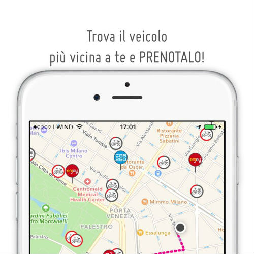 URBI, l’app più scaricata tra gli aggregatori della Sharing Mobility