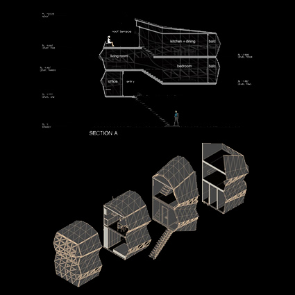 casa prefabbricata, case prefabbricate, casa prefabbricata parassita, edificio prefabbricato, lara calder 