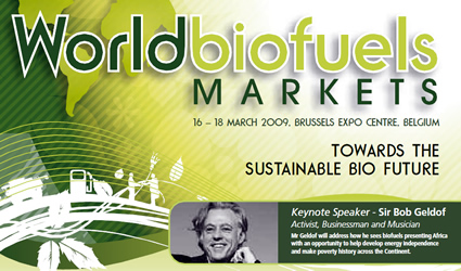 world biofuel markets 2009 forum, world biofuel markets 2009, world biofuel markets Bruxelles, biocarburanti sostenibili